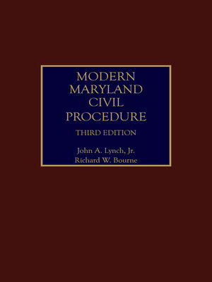 cover image of Modern Maryland Civil Procedure